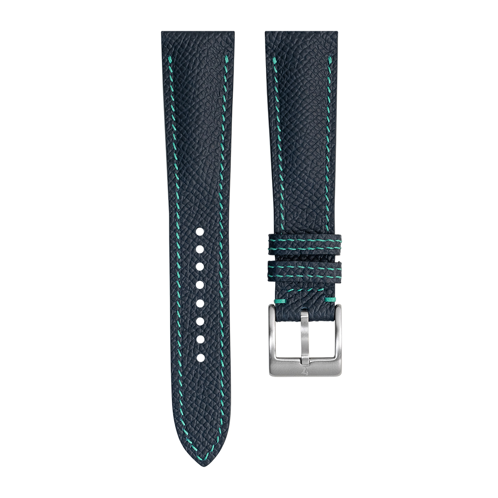 Dark Blue Epsom strap for Moonswatch Polar Light