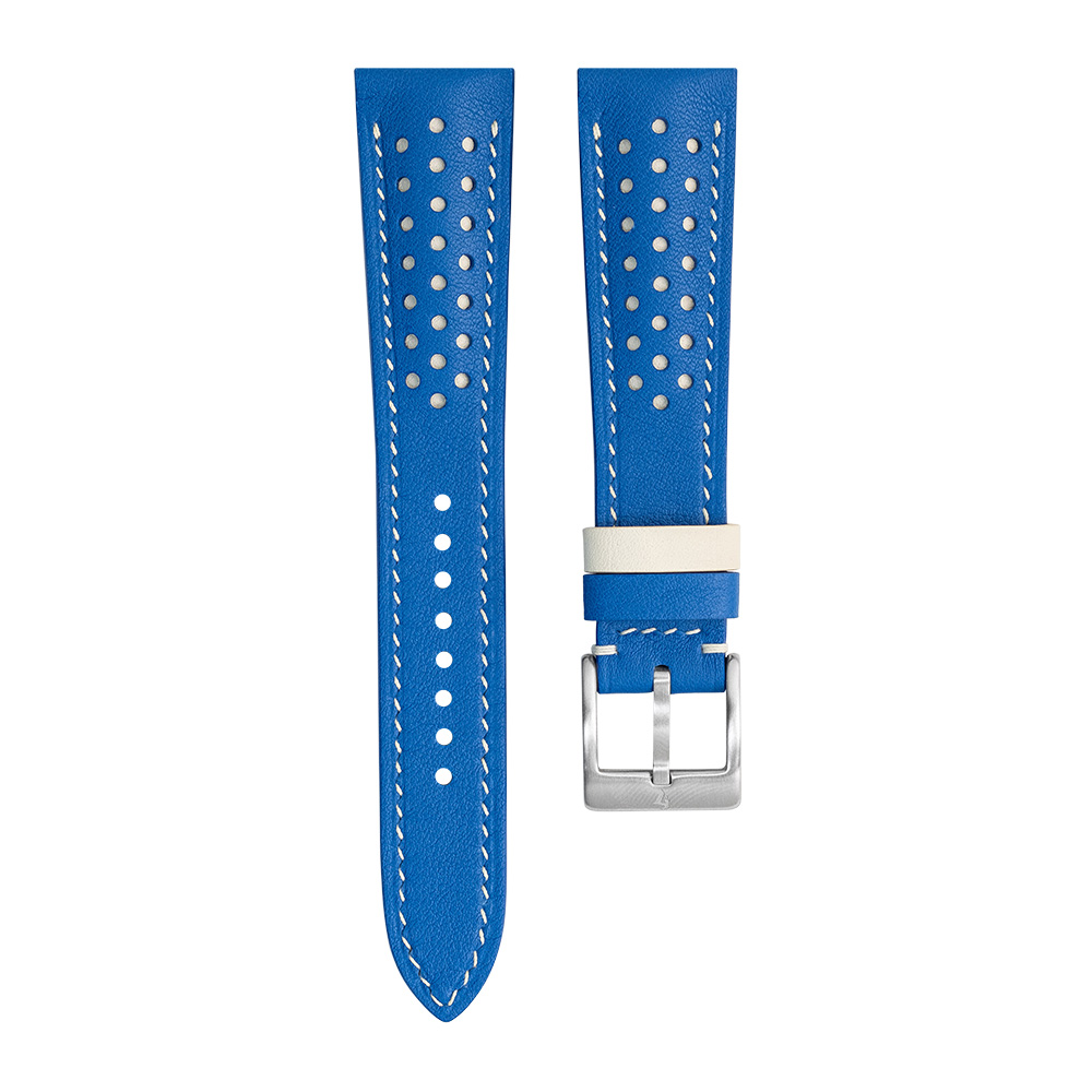 Sierra Blue Swift Rally Strap for Moonswatch Neptune